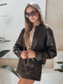 DAMEN KUNSTLEDERJACKE MIT STEHKRAGEN | LEICHTE BIKERJACKE